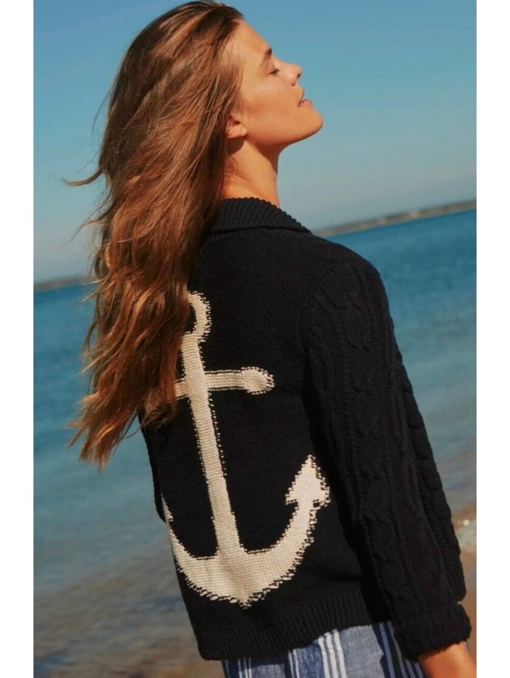 Anthropologie Anchors Away Cable-Knit Cardigan. Size S